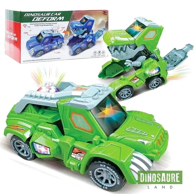 Jouet Voiture Transformer Dinosaure Vert