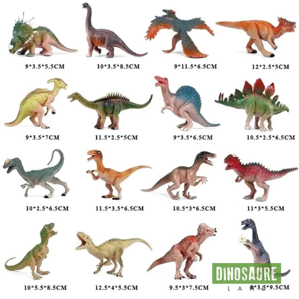 Lot de 16 Figurine Dinosaure