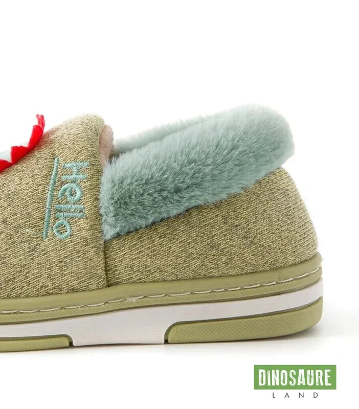 chaussons polaires dinosaure enfant