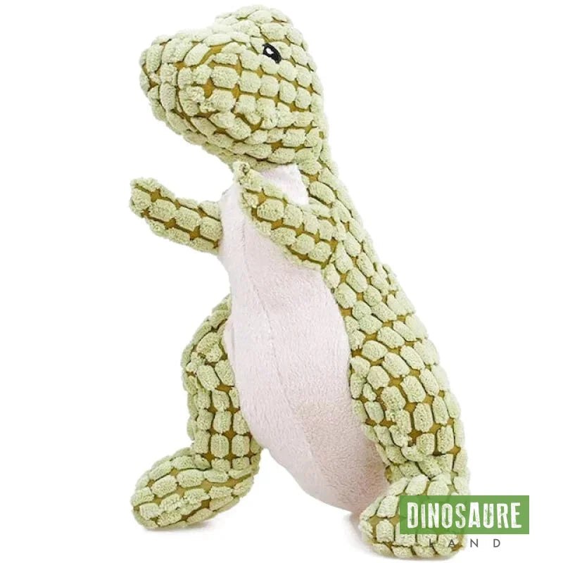 Peluche Chien Dinosaure Vert