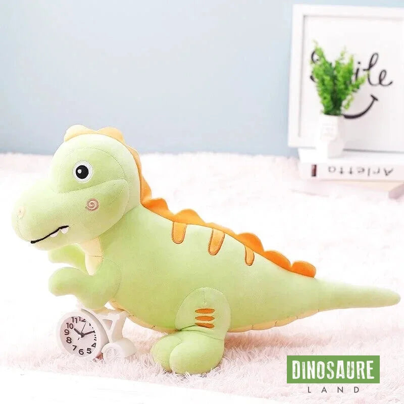 Peluche Dinosaure avec Rayures Vert Clair