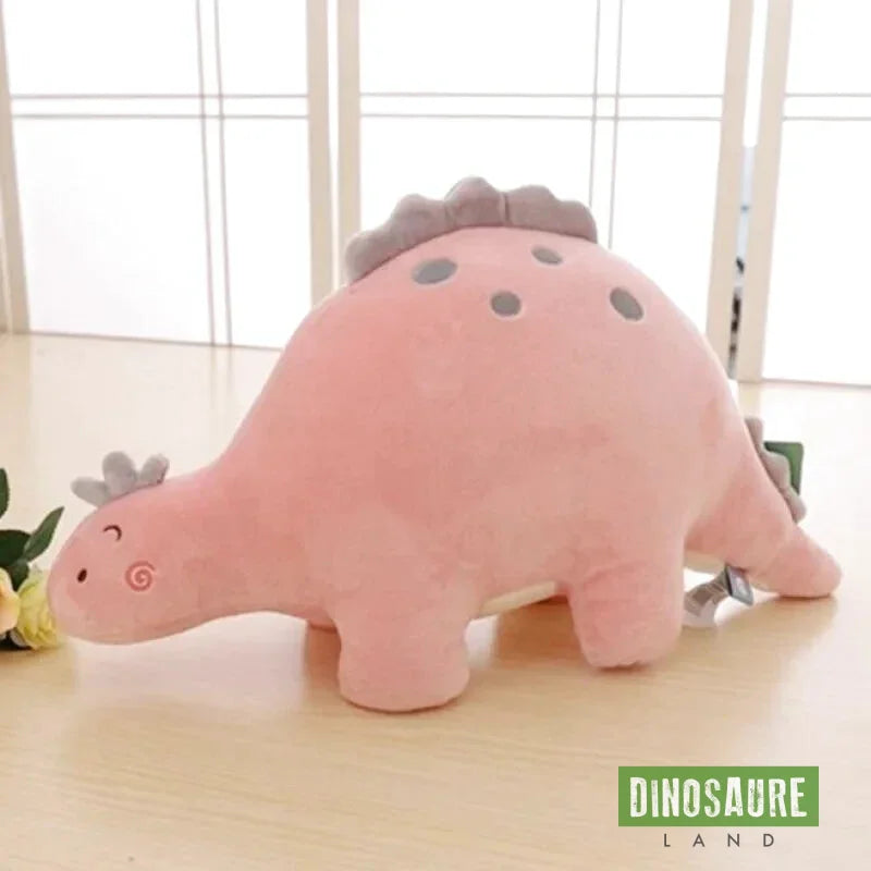 Peluche Dinosaure Rose au Chapeau