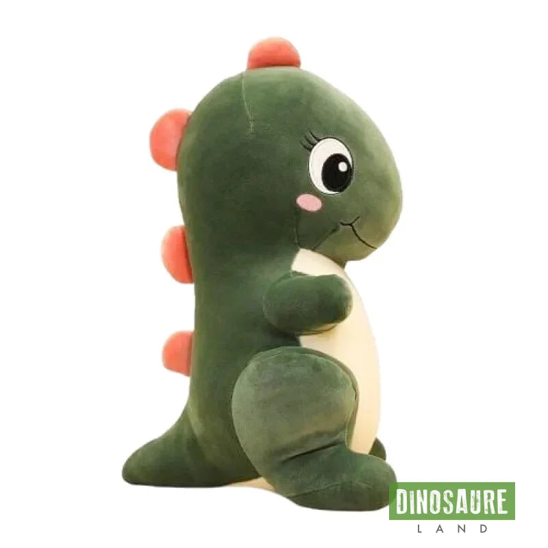 Peluche Dinosaure Bicolore Vert et Orange