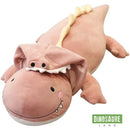 Peluche Dinosaure Crocodile rose