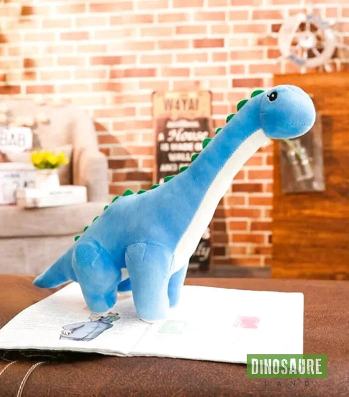 Peluche dinosaure Diplodocus Brachiosaure bleu