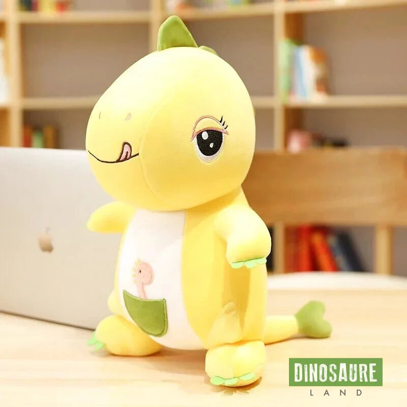 Peluche Dinosaure Ecologique Jaune