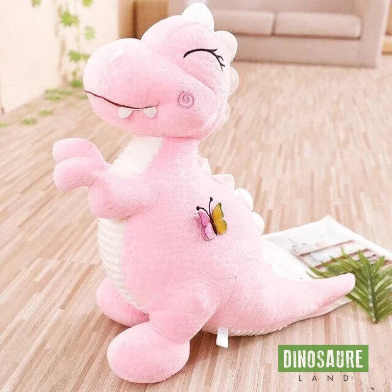 Peluche Dinosaure Petits Pieds Rose