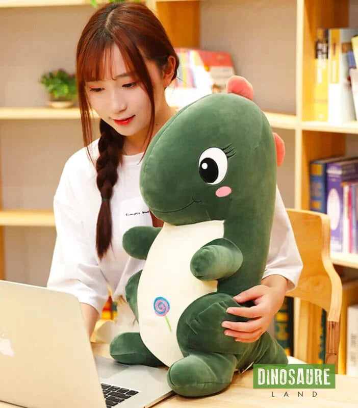 peluche dinosaure mignon vert