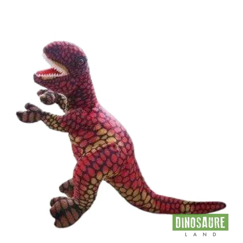 Peluche Dinosaure T-Rex Réaliste Rouge