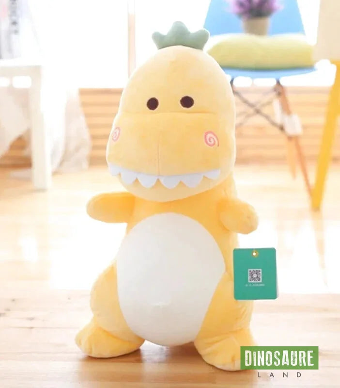 Peluche dinosaure T-Rex Tyrannosaure jaune