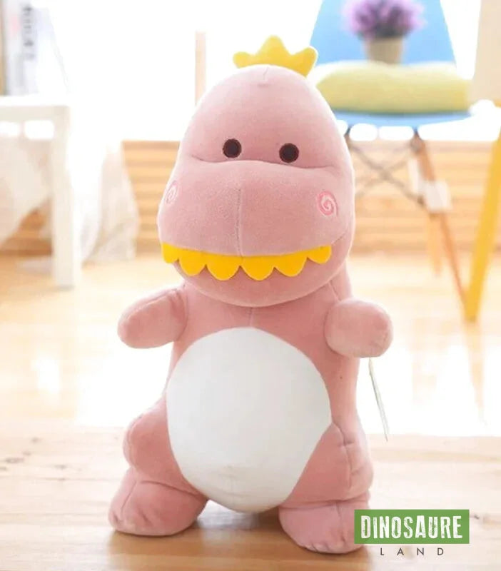 Peluche dinosaure T-Rex Tyrannosaure rose