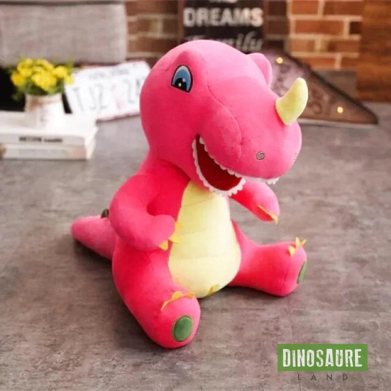 peluche dinosaure xl rose