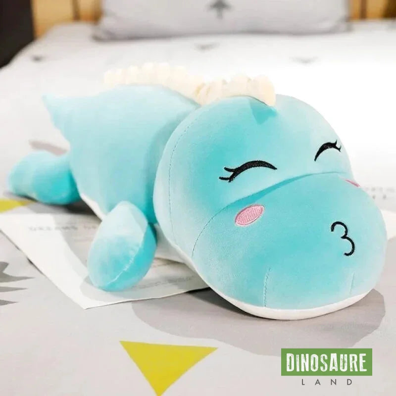 Peluche Dinosaure XXL Bleu Bisous