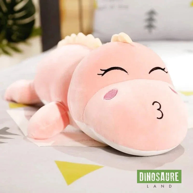 Peluche Dinosaure XXL Rose Bisous