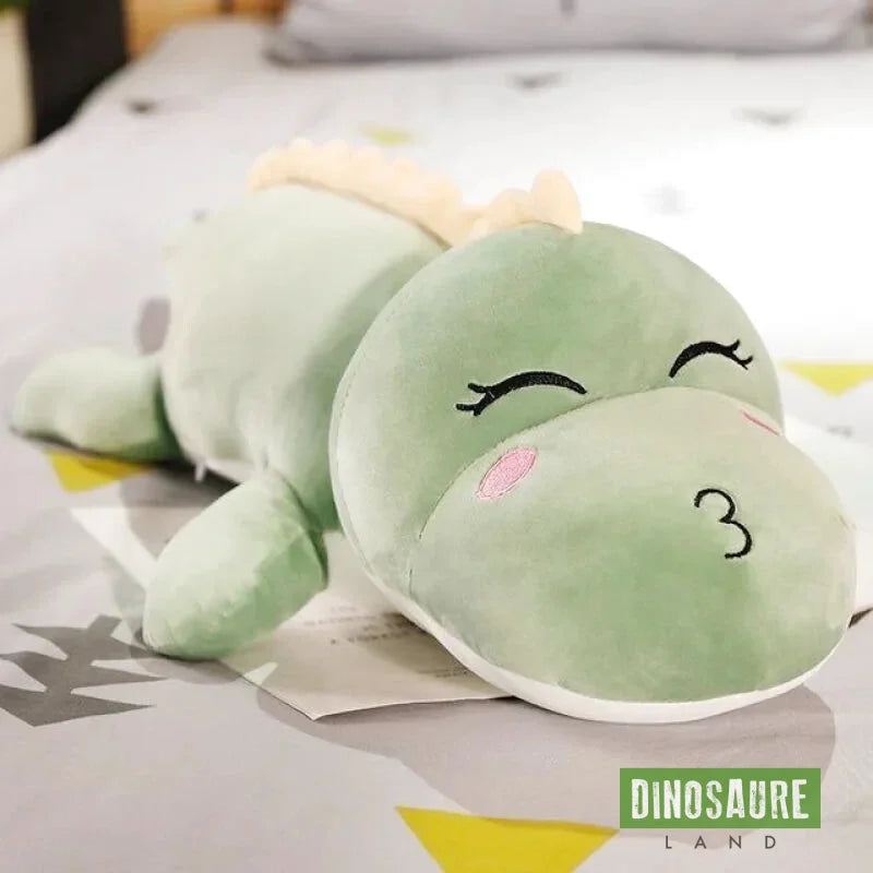 Peluche Dinosaure XXL Vert Bisous