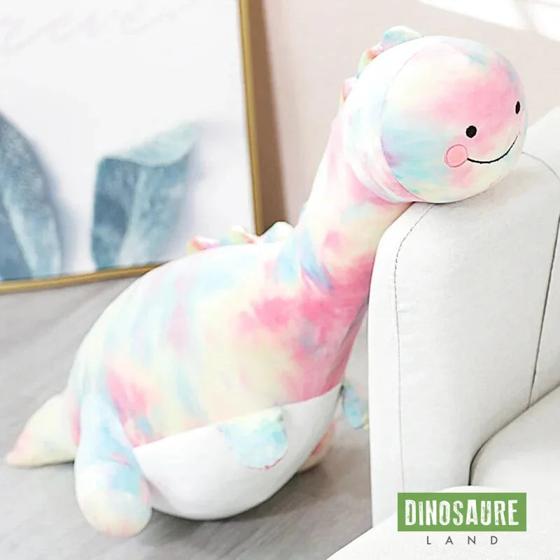 Peluche Oreiller Dinosaure Rose