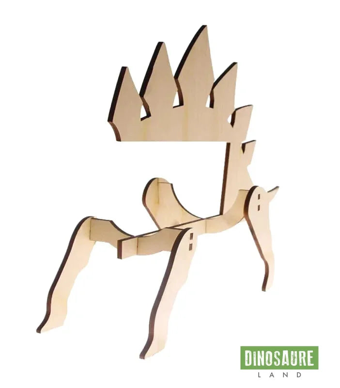 Porte bouteille de vin en bois dinosaure Stégosaure