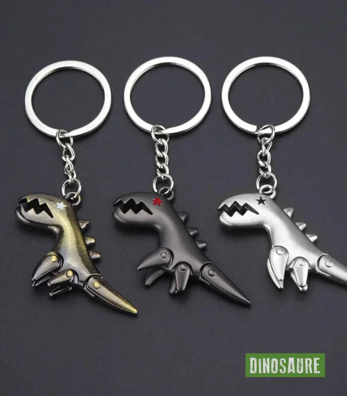 porte cle dinosaure acier