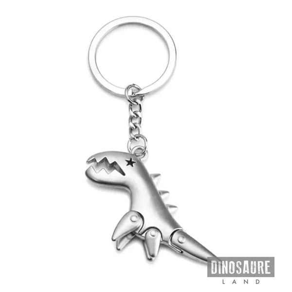 Porte-Clés Dinosaure T-Rex Argent