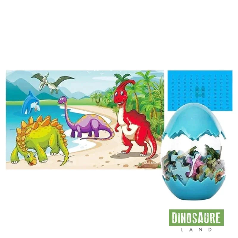 Puzzle Ball Dinosaure Enfant 4 Ans Bleu