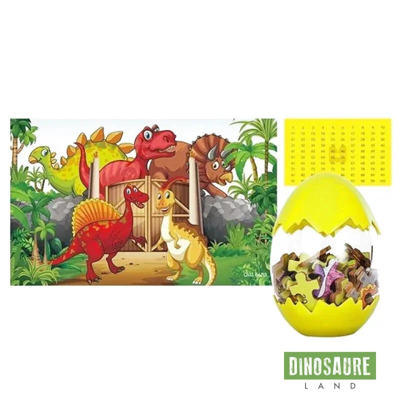 Puzzle Ball Dinosaure Enfant 4 Ans Jaune