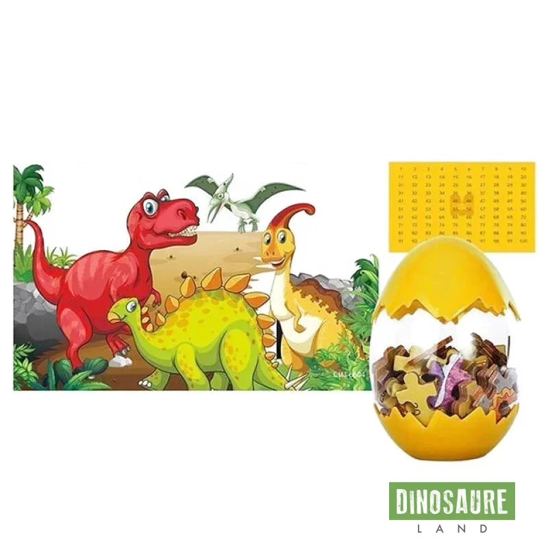 Puzzle Ball Dinosaure Enfant 4 Ans Orange