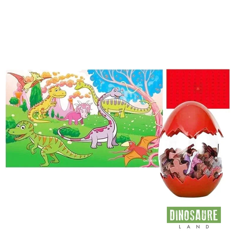 Puzzle Ball Dinosaure Enfant 4 Ans Rouge