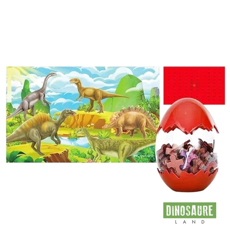 Puzzle Ball Dinosaure Enfant 8 Ans Rouge