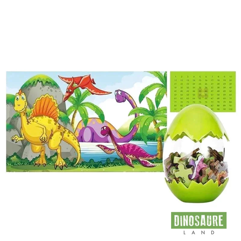 Puzzle Ball Dinosaure Enfant 4 Ans Vert