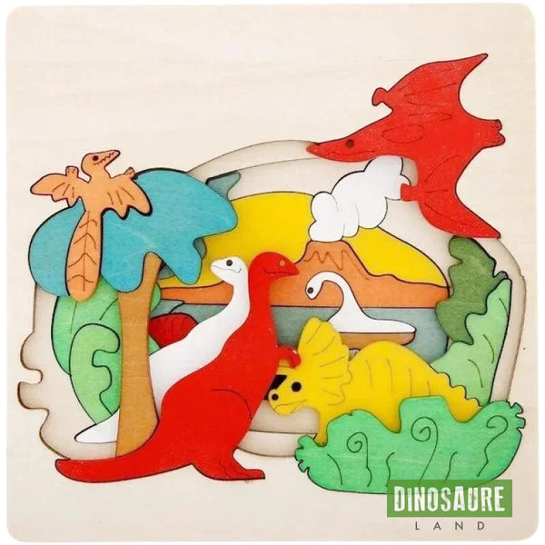 Puzzle Dinosaure en Bois