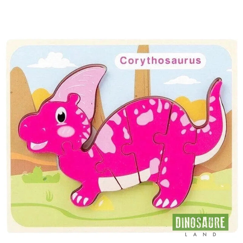 Puzzle Encastrable Bois Dinosaure Corythosaurus