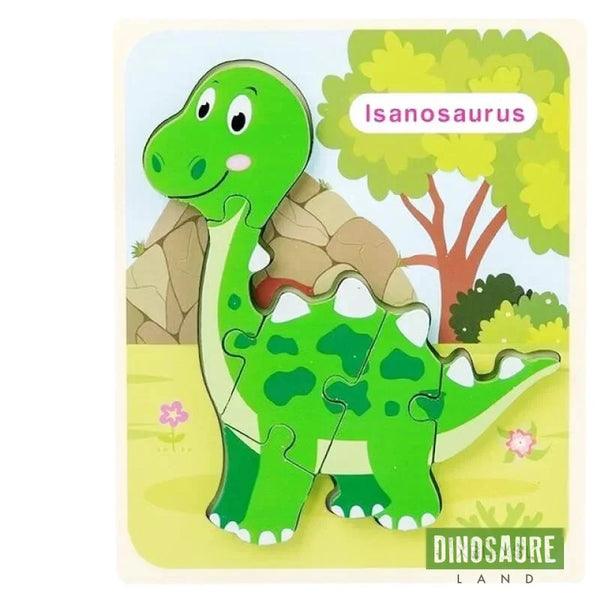 Puzzle Encastrable Bois Dinosaure Isanosaurus