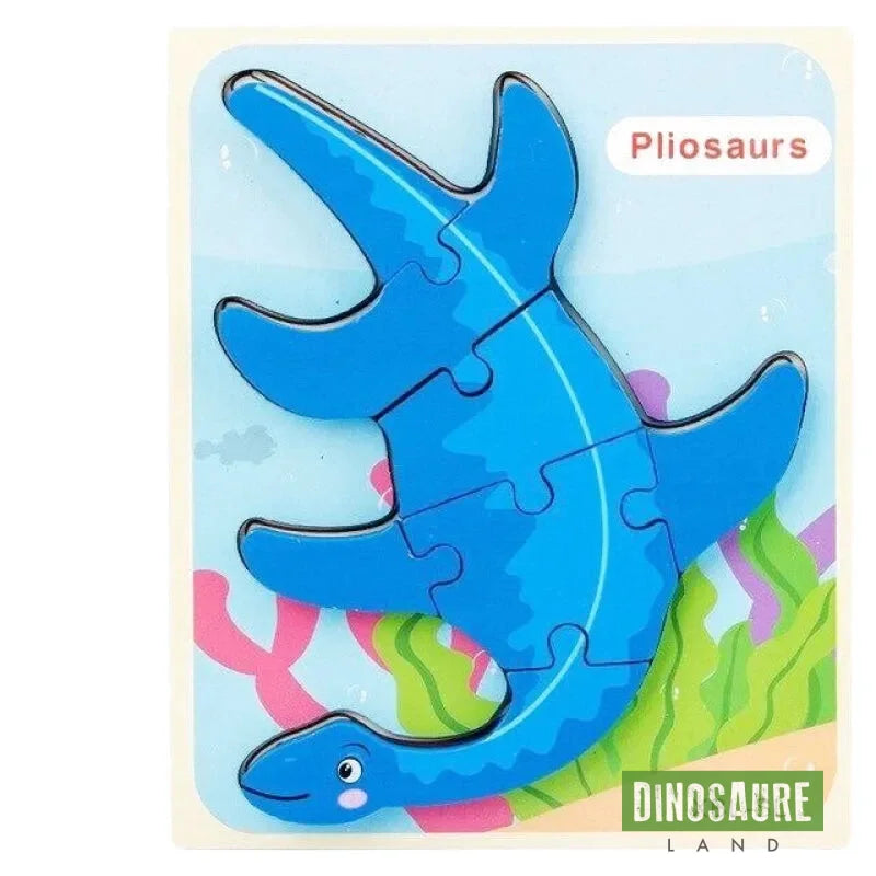 Puzzle Encastrable Bois Dinosaure Pliosaure