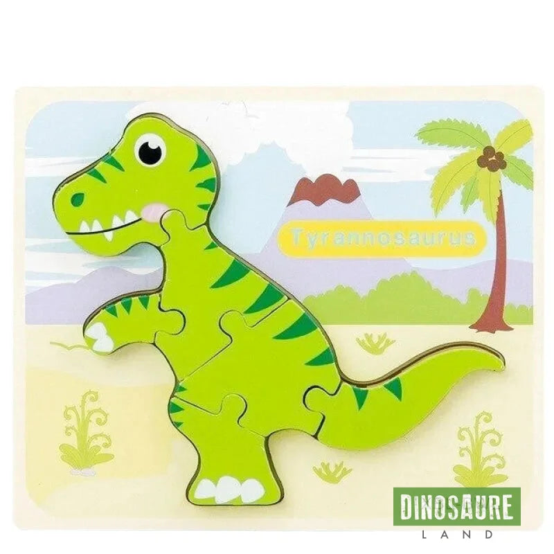 Puzzle Encastrable Bois Dinosaure T Rex
