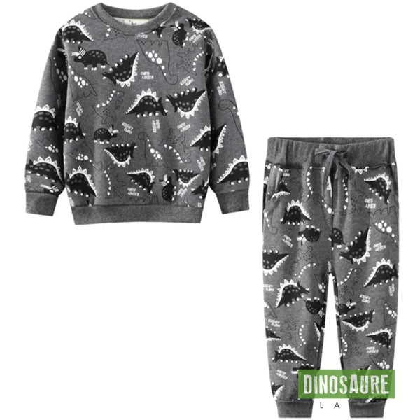 Pyjama Dinosaure Enfant Gris