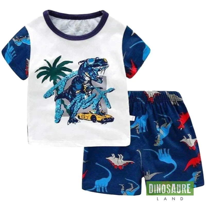 Pyjama Dinosaure Été 2 Pièces Garçon