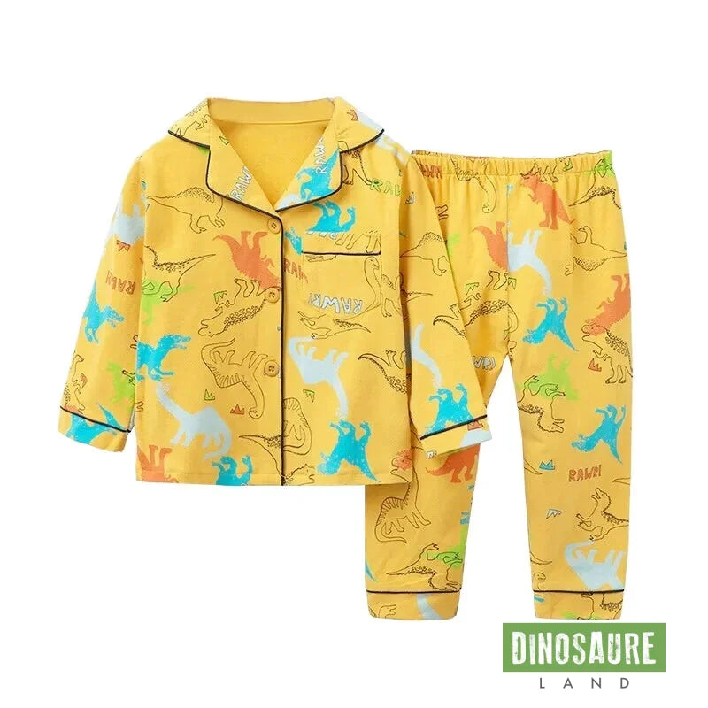 Pyjama dinosaure orange 