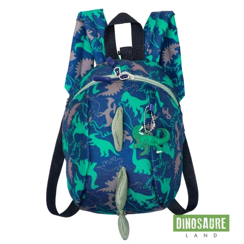 cartable dinosaure crête bleu