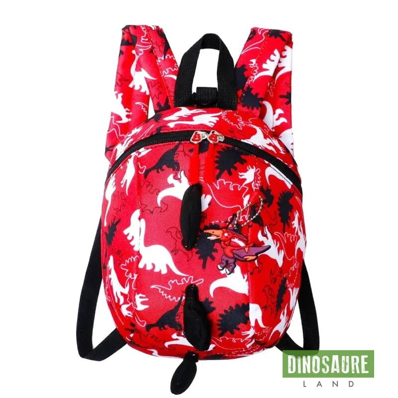 cartable dinosaure crête rouge