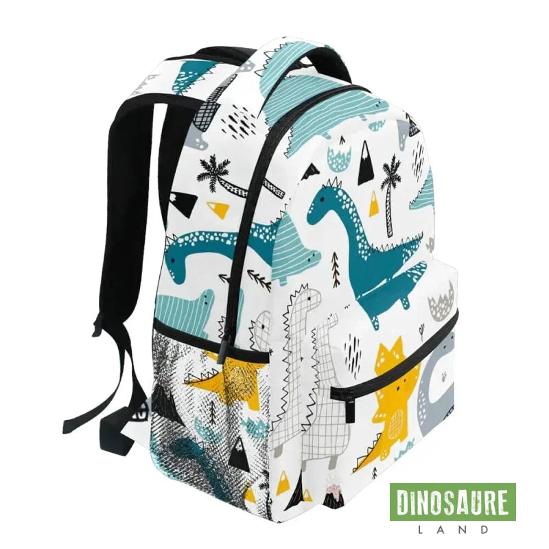 cartable dinosaure blanc diplodocus