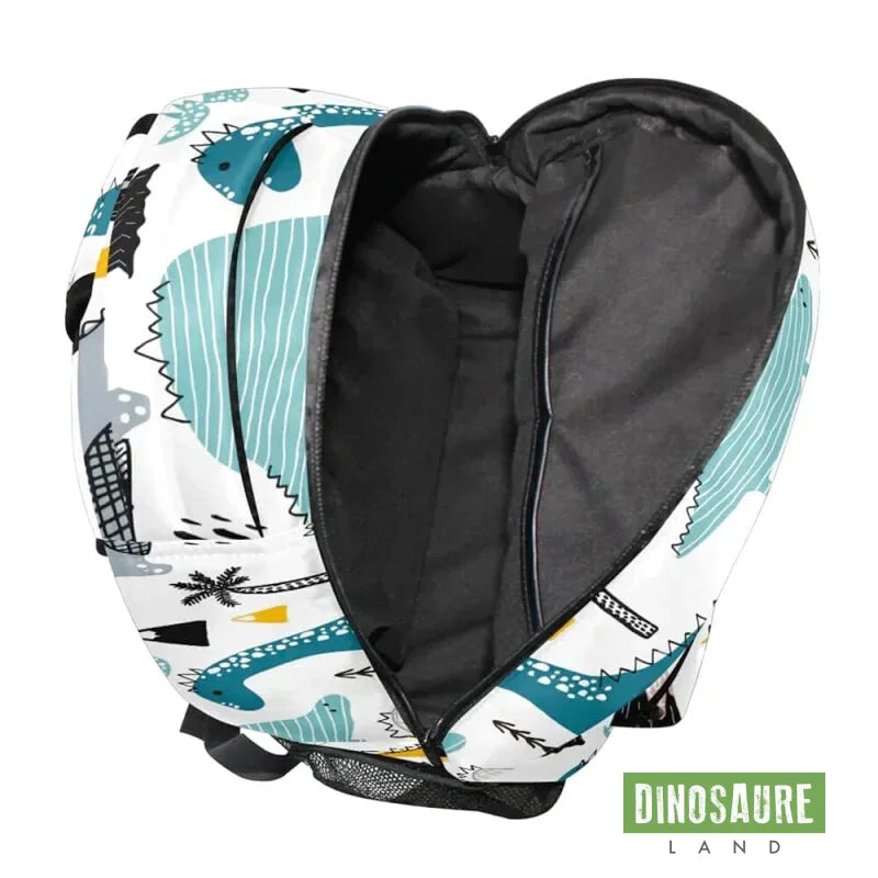 cartable dinosaure blanc diplodocus