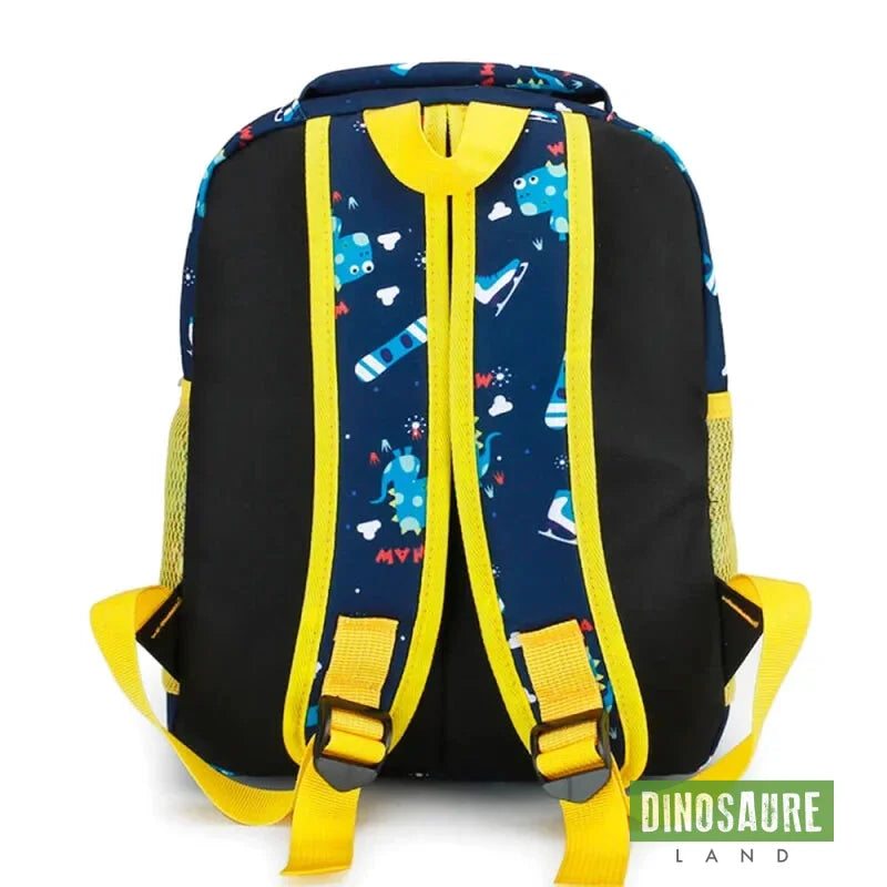 cartable sac a dos dinosaure jaune