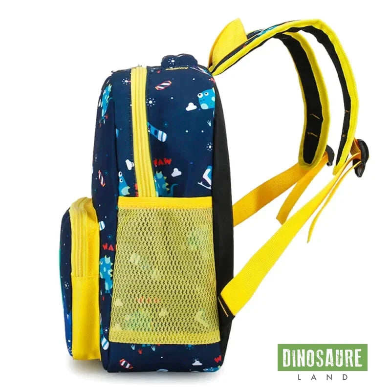 cartable sac a dos dinosaure jaune