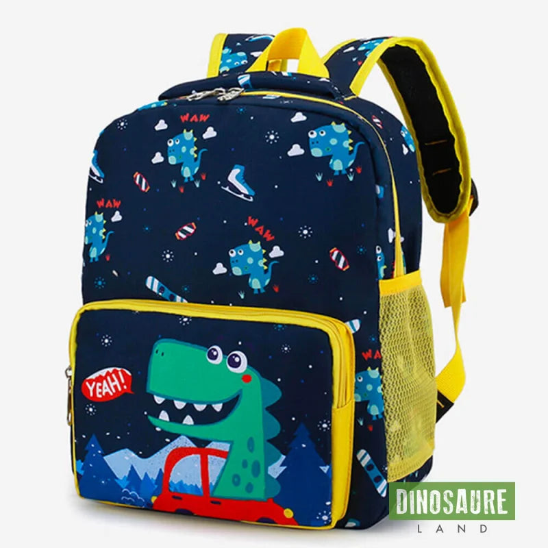 cartable sac a dos dinosaure jaune