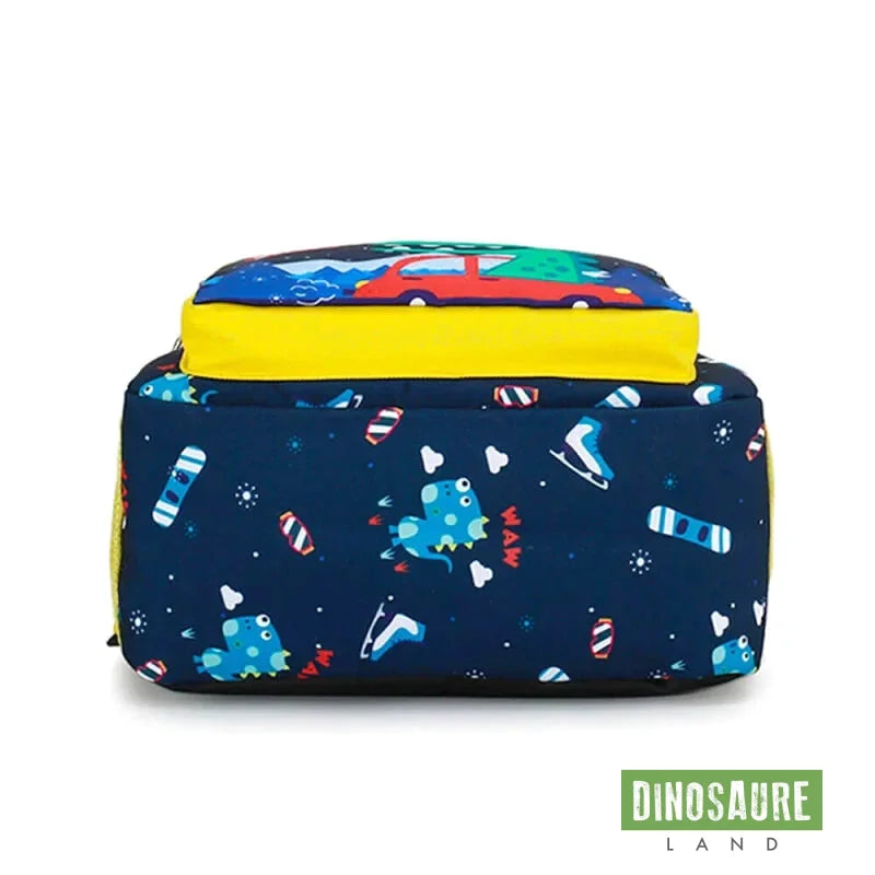 cartable sac a dos dinosaure jaune