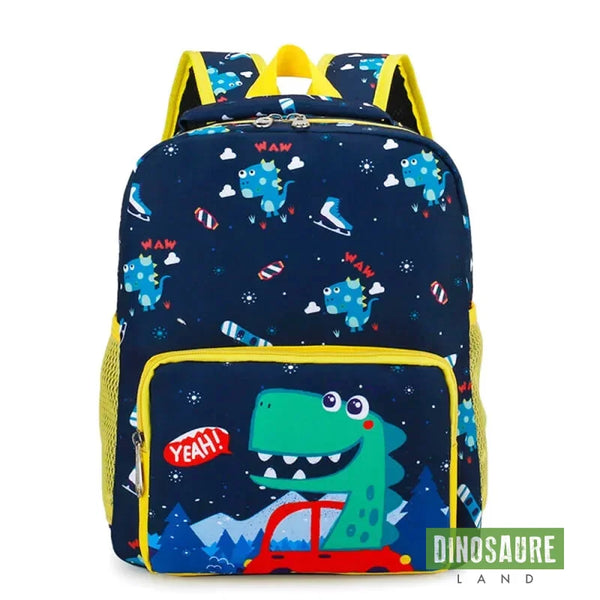 cartable sac a dos dinosaure jaune