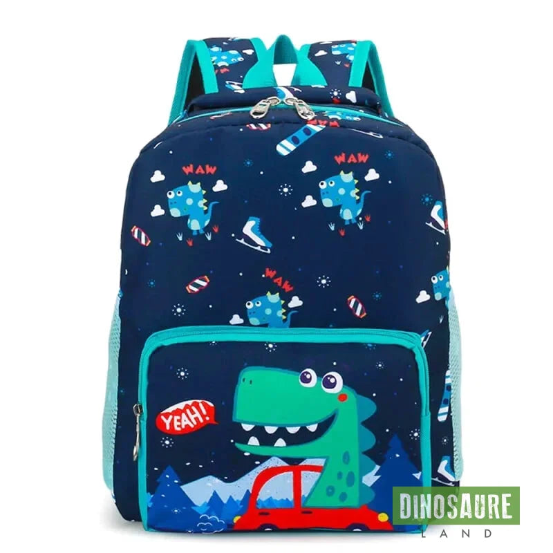 cartable sac a dos dinosaure vert