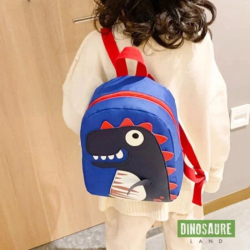 cartable dinosaure bleu maternelle