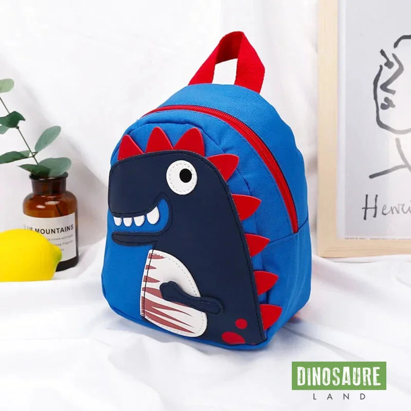 cartable dinosaure bleu maternelle