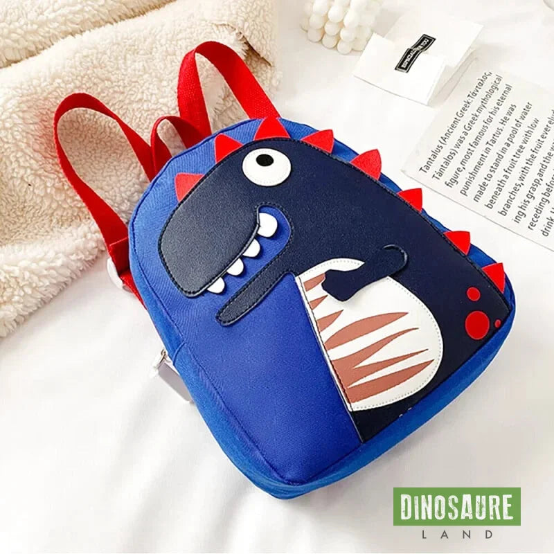 cartable dinosaure bleu maternelle